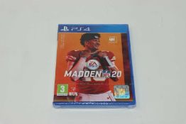Three as new EA Sports Madden NFL 20 game disks for Sony PS4 (Cases sealed, some damage to outer