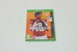 Three as new EA Sports Madden NFL 20 game disks for Microsoft XBOX One (Cases sealed, some damage to