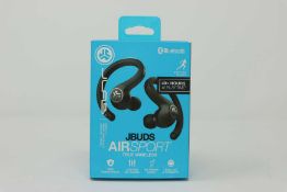 A pair of boxed as new JLAB Jbud AIRSport True Wireless Sweatproof Custom EQ3 Sound Bluetooth