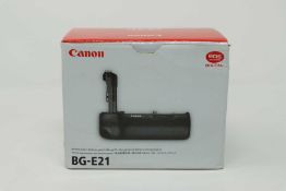 A boxed as new Canon BG-E21 Battery Grip for EOS 6D Mark II.