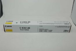 A boxed as new Canon C-EXV49 8527B002[AA] Yellow Toner Cartridge (Box sealed).
