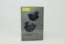 A boxed as new pair of Jabra Elite Sport True Wireless Waterproof Bluetooth In-Ear Headphones with