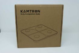 A boxed as new Kamtron Body Composition Scale in Black (Model: CS20M).
