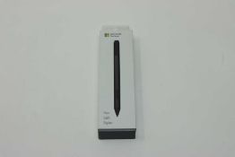 A boxed as new Microsoft Surface Pen in Charcoal Black (Model: 1776 EYU-00002) (Box sealed).