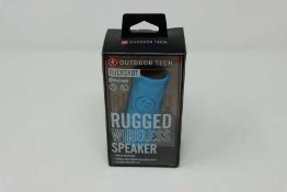 A boxed as new Outdoor Tech Buckshot Mini Wireless Speaker in Blue (Box sealed).