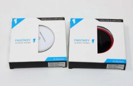 Fifty boxed as new Fantasy Qi Standard Wireless Chargers in Black/Red and White.