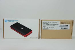 A boxed as new EC Technology 22400mAh 3 USB Output Power Bank and a boxed as new 1000mAh Power Bank.