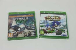 Three as new Sonic Generations Xbox One/Xbox 360 game disks and three as new Trials Rising Gold