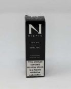 One hundred and twenty boxed as new 10ml bottles of Nic Nic Nicotine Shot (18mg/ml - 100% VG) (