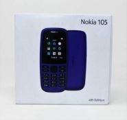 A boxed as new Nokia 105 4th Edition TA-1203 in Black (Box sealed).