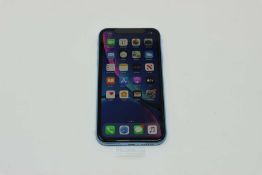 A pre-owned Apple Apple iPhone XR (Global/A2105) 64GB in Blue (iCloud activation clear, Blacklist