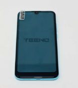 An as new Teeno i11 32GB Dual Sim Smartphone in Light Blue (FRP clear, blacklist clean. Checkmend ID
