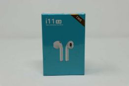 Four boxed as new i11 5.0 True Wireless Headsets (boxes sealed, some cosmetic damage to boxes).