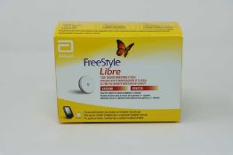 A boxed as new Abbott FreeStyle Libre Glucose Sensor (Expiry date: 31/05/2021) (Box sealed, some