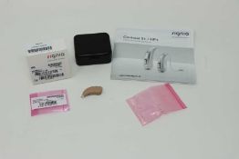 An as new Signia Contrast S+ Hearing Aid in Beige (REF: 10949268).