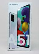 A boxed as new Samsung Galaxy A51 SM-A515F/DSN 128GB Dual Sim in Prism Crush White (Blacklist clear-