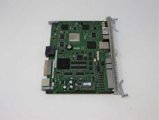A pre-owned Ciena NTK555NA WOCUAZPKAA SPAP-2 w/2x0SC 2xSFP Shelf Processor (Untested, sold as