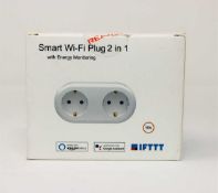 Fifteen boxed as new 2 in 1 Smart Wi-Fi Plugs (EU 2-pin plug and sockets) (Some boxes with