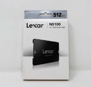 A boxed as new Lexar NS100 2.5” SATA III (6Gb/s) 512GB SSD (Box sealed).