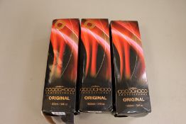 Three boxed as new Cocochoco professional original Brazilian keratin (Size: 1000ml).