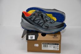 One pair of as new Salomon Sense Ride GTX Invisible Fit Trail Shoes size UK 8.5.