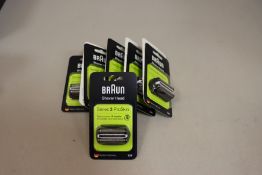 Ten boxed as new Braun Series 3 ProSkin 32B electric shaver head replacements.