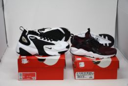 A pair of Nike Air Huarache ultra (UK 4) and a pair of women's Nike zoom 2K trainers (UK 6.5).