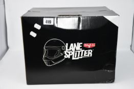 One boxed as new Biltwell Lane Splitter motorcycle helmet in bronze metallic (Large).