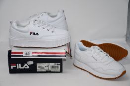 One as new Reebok Reebok Royal Glide Ripple Double Shoes size UK 5 (No box). One as new Fila