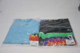 One as new Cactus Jack c/o 2020 t-shirt size L. One as new Cactus Jack Back Bling t-shirt size M.