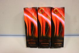 Three boxed as new Cocochoco professional original Brazilian keratin (Size: 1000ml).