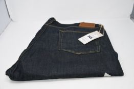 One as new Blackhorse Lane Ateliers NW1 Relaxed Straight 14 oz Indigo Selvedge jeans (Size