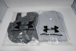 One as new Under Armour Men's UA Tech 2.0 Full Zip Hoodie size XS (Colour: grey). One as new Under