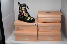 One as new Koi Footwear Mizu Floral lace up boots size 5 (NNB8A). One as new Koi Footwear Mizu