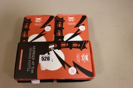 Seven boxed Culinario Mortale murder at the grand hotel dinner party mystery board games.