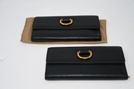 Two as new Burberry Highbury black wallet (ACGPE 0001).