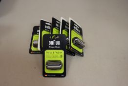 Ten boxed as new Braun Series 3 ProSkin 32B electric shaver head replacements.