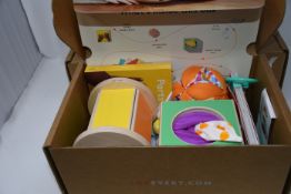 One The Inspector Play Kit (7-8 months) and one The Senser Play Kit (5-6 months), both by Lovevery.