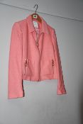 One as new Sandro Cropped Jacket In Pink size 36.