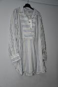An as new Co Los Angeles blue striped pop over shirt spring-summer 2020 (UK S).
