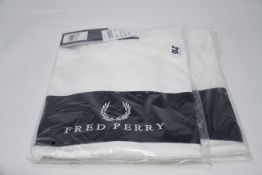 Two as new Fred Perry Embroidered panel t-shirt size XXL (Col: 303. Model: M4516).