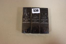 Three boxed as new Dr Nigma Serum No1 skin cleanser (30ml).