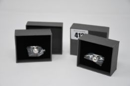 Two as new Cos Sterling Silver Ball ring.