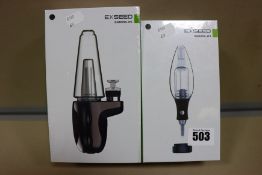 Two boxed as new EXseed dabcool electric dabbing devices one EXseed dabcool w2 and one EXseed