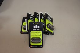Ten boxed as new Braun Series 3 ProSkin 32B electric shaver head replacements.