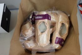 Nineteen pairs of as new Freed of London hard heel pin ballet shoes (9 x size 7 insole 2.5 and 10