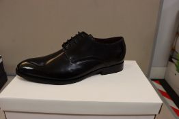 Two pairs of men's boxed as new Next Signature high-shine Plain Ox shoes in black (UK 8, 10).