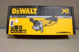 One boxed as new DeWalt 18V XR Li-ion Cordless Angle Grinder (Body Only).