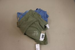 Two as new J-Crew Essential V-neck olive green t-shirt size S (L2422). Two as new J-Crew Essential