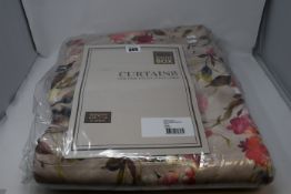 A pair of Scatter Box curtains in eve rose design 32 x 90 (5PT72C).